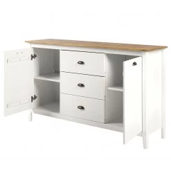 Maison Belfort Buffet Rivery III - Pin massif - Blanc -Meubles de salle à manger Soldes Magasin 1000218442 220407 040 DETAILS P000000001000218442