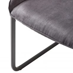 Fredriks Chaises cantilever Nadros (lot de 2) - Microfibre / Métal - Gris vintage / Noir mat -Meubles de salle à manger Soldes Magasin 1000218451 210120 13454000006 DETAILS P000000001000218451