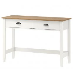Maison Belfort Console Rivery - Pin massif - Blanc