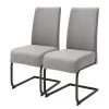 Chaises cantilever Evila (lot de 2) - Gris lumineux