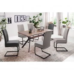 Chaises cantilever Evila (lot de 2) - Gris lumineux -Meubles de salle à manger Soldes Magasin 1000218553 210113 06123800017 MOOD DETAILS P000000001000218553 mood