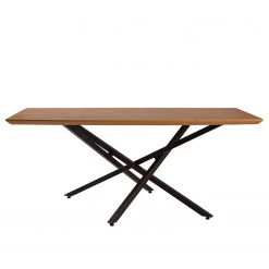 Red Living Table Levil - Métal - Imitation chêne / Noir mat -Meubles de salle à manger Soldes Magasin 1000218554 210126 14023000010 DETAILS P000000001000218554