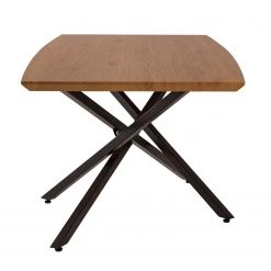 Red Living Table Levil - Métal - Imitation chêne / Noir mat -Meubles de salle à manger Soldes Magasin 1000218554 210126 14023100011 DETAILS P000000001000218554