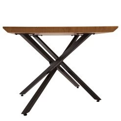 Red Living Table Levil - Métal - Imitation chêne / Noir mat -Meubles de salle à manger Soldes Magasin 1000218554 210126 14023300012 DETAILS P000000001000218554