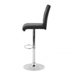 Fredriks Chaises de bar Malte (lot de 2) - Imitation cuir / Métal - Chrome - Noir -Meubles de salle à manger Soldes Magasin 1000218724 200714 11155300038 DETAILS P000000001000218724