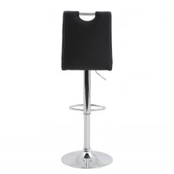 Fredriks Chaises de bar Malte (lot de 2) - Imitation cuir / Métal - Chrome - Noir -Meubles de salle à manger Soldes Magasin 1000218724 200714 11155500041 DETAILS P000000001000218724