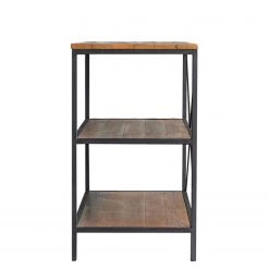 Ars manufacti Étagère Grasby I - Pin recyclé / Métal - Pin foncé / Noir -Meubles de salle à manger Soldes Magasin 1000219219 210413 09082400003 DETAILS P000000001000219219