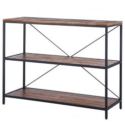 Ars manufacti Étagère Grasby I - Pin recyclé / Métal - Pin foncé / Noir