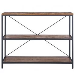 Ars manufacti Étagère Grasby I - Pin recyclé / Métal - Pin foncé / Noir -Meubles de salle à manger Soldes Magasin 1000219219 220303 030 DETAILS P000000001000219219