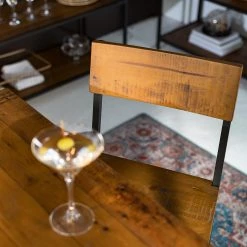 Ars manufacti Chaises de bar Grasby (lot de 2) - Pin recyclé / Métal - Pin foncé / Noir -Meubles de salle à manger Soldes Magasin 1000219221 220301 050 DETAILS P000000001000219221