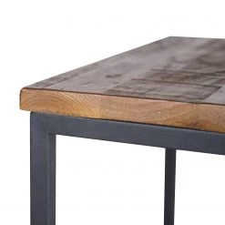 Ars manufacti Chaises de bar Grasby (lot de 2) - Pin recyclé / Métal - Pin foncé / Noir -Meubles de salle à manger Soldes Magasin 1000219221 220303 055 DETAILS P000000001000219221