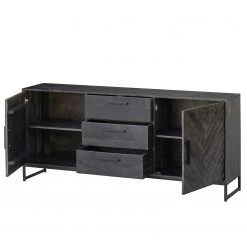 Jack & Alice Buffet Loga - Acacia massif / Fer - Acacia Gris 6 Jack & Alice Buffet Loga - Acacia massif / Fer - Acacia Gris -Meubles de salle à manger Soldes Magasin 1000219275 210303 09481200003 DETAILS P000000001000219275