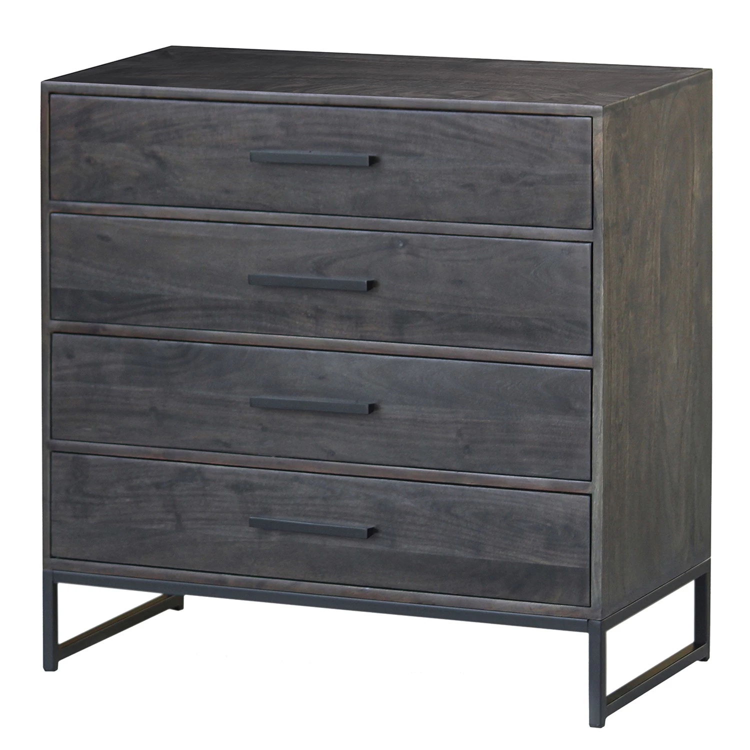 Jack & Alice Commode Loga - Acacia massif / Fer - Acacia gris / Noir 1 Jack & Alice Commode Loga - Acacia massif / Fer - Acacia gris / Noir
