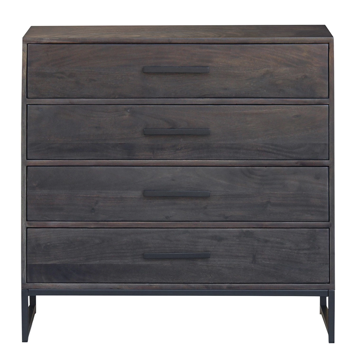 Jack & Alice Commode Loga - Acacia massif / Fer - Acacia gris / Noir 2 Jack & Alice Commode Loga - Acacia massif / Fer - Acacia gris / Noir – Image 2