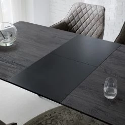 Ars manufacti Table Mannford - Imitation chêne de tourbière / Noir mat - Largeur : 140 cm -Meubles de salle à manger Soldes Magasin 1000219290 210312 14234700004 DETAILS P000000001000219290