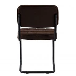 Ars manufacti Chaises cantilever Dalcross (lot de 2) - Microfibre / Métal - Marron -Meubles de salle à manger Soldes Magasin 1000219292 210125 09554100004 DETAILS P000000001000219292