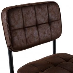 Ars manufacti Chaises cantilever Dalcross (lot de 2) - Microfibre / Métal - Marron -Meubles de salle à manger Soldes Magasin 1000219292 210125 09554100005 DETAILS P000000001000219292