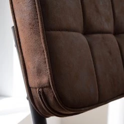 Ars manufacti Chaises cantilever Dalcross (lot de 2) - Microfibre / Métal - Marron -Meubles de salle à manger Soldes Magasin 1000219292 210223 14200900003 DETAILS P000000001000219292