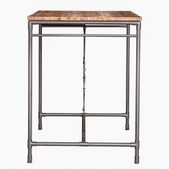 Ars manufacti Table haute Atelier - Acacia massif / Métal - Acacia / Anthracite -Meubles de salle à manger Soldes Magasin 1000219438 201028 06271900025 DETAILS P000000001000219438