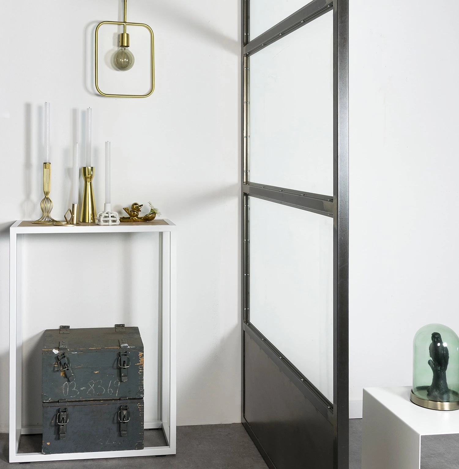 Loftscape Console Wareham - Chêne massif / Métal - Chêne / Blanc 3 Loftscape Console Wareham - Chêne massif / Métal - Chêne / Blanc – Image 3