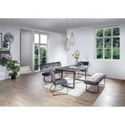 Loftscape Banquette Mayetta II - Tissé à plat / Fer - Anthracite / Noir -Meubles de salle à manger Soldes Magasin 1000220280 200821 06295200027 MOOD DETAILS P000000001000220280 mood