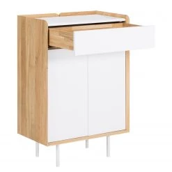 Studio Copenhagen Commode Noovi - Partiellement en chêne sauvage massif - Blanc / Chêne sauvage -Meubles de salle à manger Soldes Magasin 1000220567 200820 08051000007 DETAILS P000000001000220567