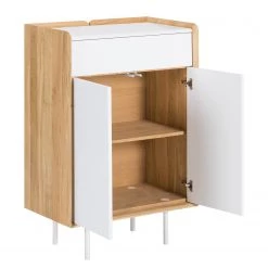 Studio Copenhagen Commode Noovi - Partiellement en chêne sauvage massif - Blanc / Chêne sauvage -Meubles de salle à manger Soldes Magasin 1000220567 200820 08051200008 DETAILS P000000001000220567