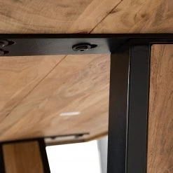 Ars manufacti Table Pensol - Acacia massif / Fer - Acacia / Noir -Meubles de salle à manger Soldes Magasin 1000222306 210420 14452500019 DETAILS P000000001000222306