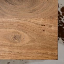 Ars manufacti Table Pensol - Acacia massif / Fer - Acacia / Noir -Meubles de salle à manger Soldes Magasin 1000222306 210503 09041300011 DETAILS P000000001000222306