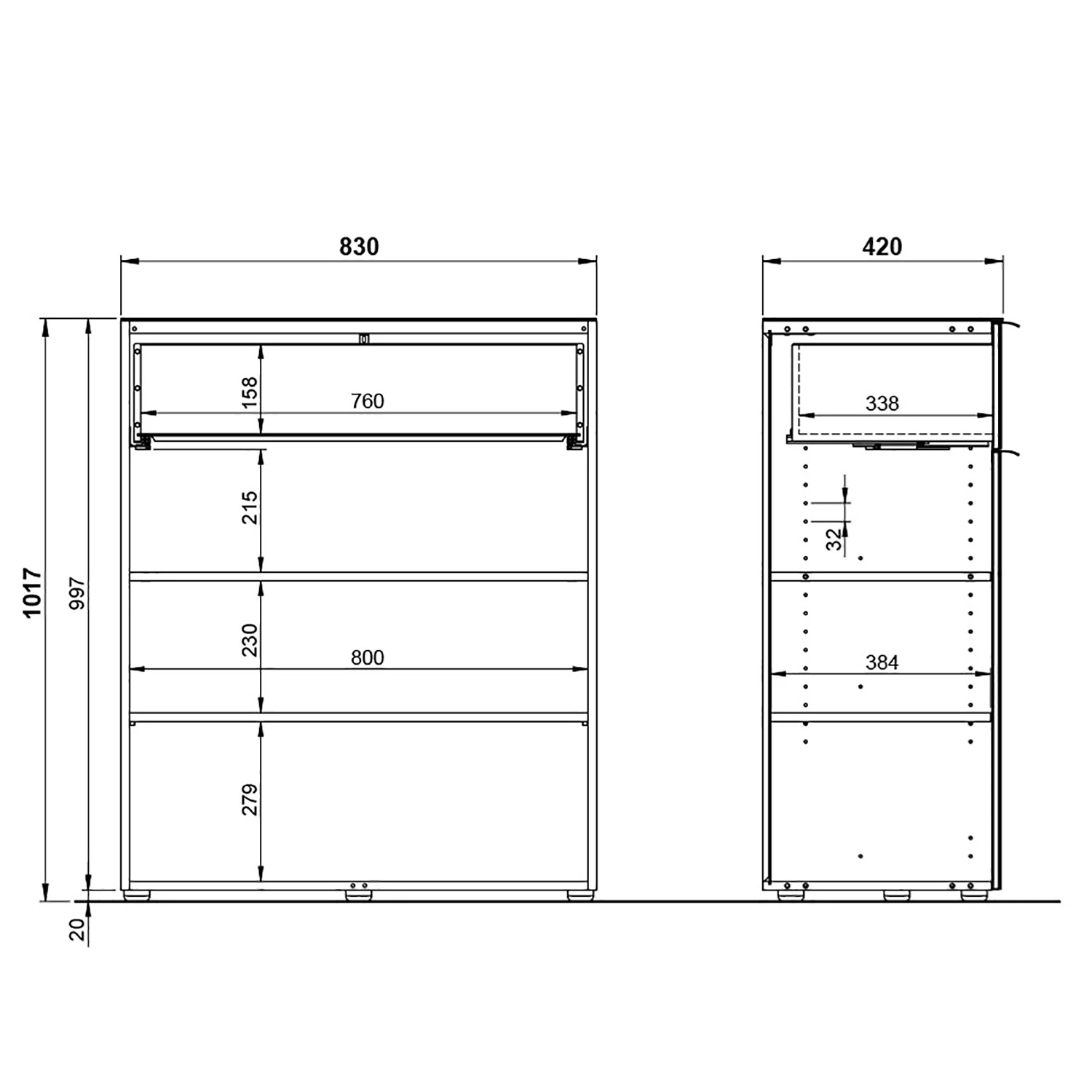 Germania Commode Oakland II - Blanc / Imitation chêne de Navarre 6 Germania Commode Oakland II - Blanc / Imitation chêne de Navarre – Image 6