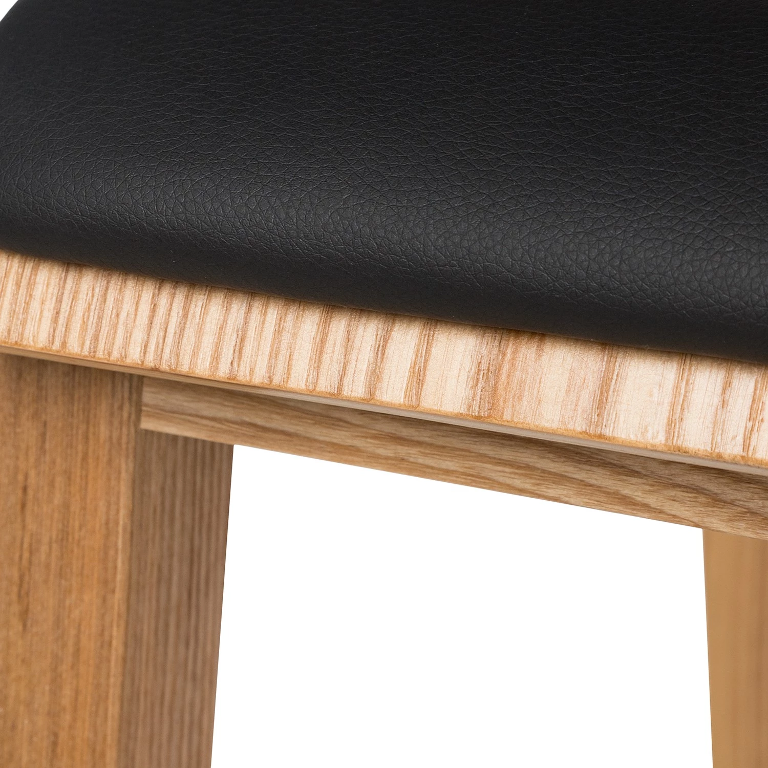 Ars Natura Chaises de bar Tunley (lot de 2) - Imitation cuir / Frêne massif - Beige 21 Ars Natura Chaises de bar Tunley (lot de 2) - Imitation cuir / Frêne massif - Beige – Image 21