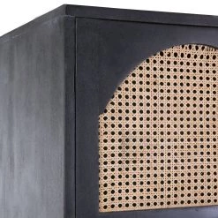 Red Living Armoire Mokena - Cannage / Manguier massif - Naturel / Manguier noir -Meubles de salle à manger Soldes Magasin 1000223461 200826 12345700007 DETAILS P000000001000223461