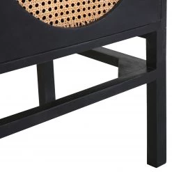 Red Living Armoire Mokena - Cannage / Manguier massif - Naturel / Manguier noir -Meubles de salle à manger Soldes Magasin 1000223461 200826 12345900008 DETAILS P000000001000223461