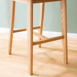 Mørteens Chaises de bar Burghead (lot de 2) - Tissu / Frêne massif - Gris / Frêne -Meubles de salle à manger Soldes Magasin 1000223468 210430 11442700016 DETAILS P000000001000223468