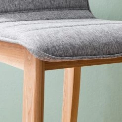 Mørteens Chaises de bar Burghead (lot de 2) - Tissu / Frêne massif - Gris / Frêne -Meubles de salle à manger Soldes Magasin 1000223468 210430 11442700023 DETAILS P000000001000223468