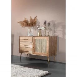 Ars manufacti Commode Bowdon - Cannage / Acacia massif / Acacia / Doré 9 Ars manufacti Commode Bowdon - Cannage / Acacia massif / Acacia / Doré -Meubles de salle à manger Soldes Magasin 1000223480 201002 06243700021 MOOD DETAILS P000000001000223480 mood