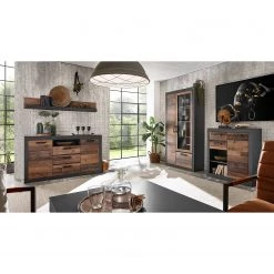 Red Living Tablette murale Buzan - Imitation bois recyclé / Anthracite -Meubles de salle à manger Soldes Magasin 1000223906 200828 15381300010 MOOD DETAILS P000000001000223906 mood