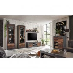 Red Living Tablette murale Buzan - Imitation bois recyclé / Anthracite -Meubles de salle à manger Soldes Magasin 1000223906 200828 15381600011 MOOD DETAILS P000000001000223906 mood