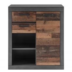 Red Living Commode Buzan IV - Imitation bois recyclé / Anthracite -Meubles de salle à manger Soldes Magasin 1000223918 200828 15451500088 DETAILS P000000001000223918