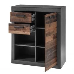 Red Living Commode Buzan IV - Imitation bois recyclé / Anthracite -Meubles de salle à manger Soldes Magasin 1000223918 200828 15452200089 DETAILS P000000001000223918