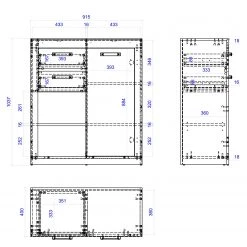 Red Living Commode Buzan IV - Imitation bois recyclé / Anthracite -Meubles de salle à manger Soldes Magasin 1000223918 210202 14162700005 SKETCH DETAILS P000000001000223918 sketch