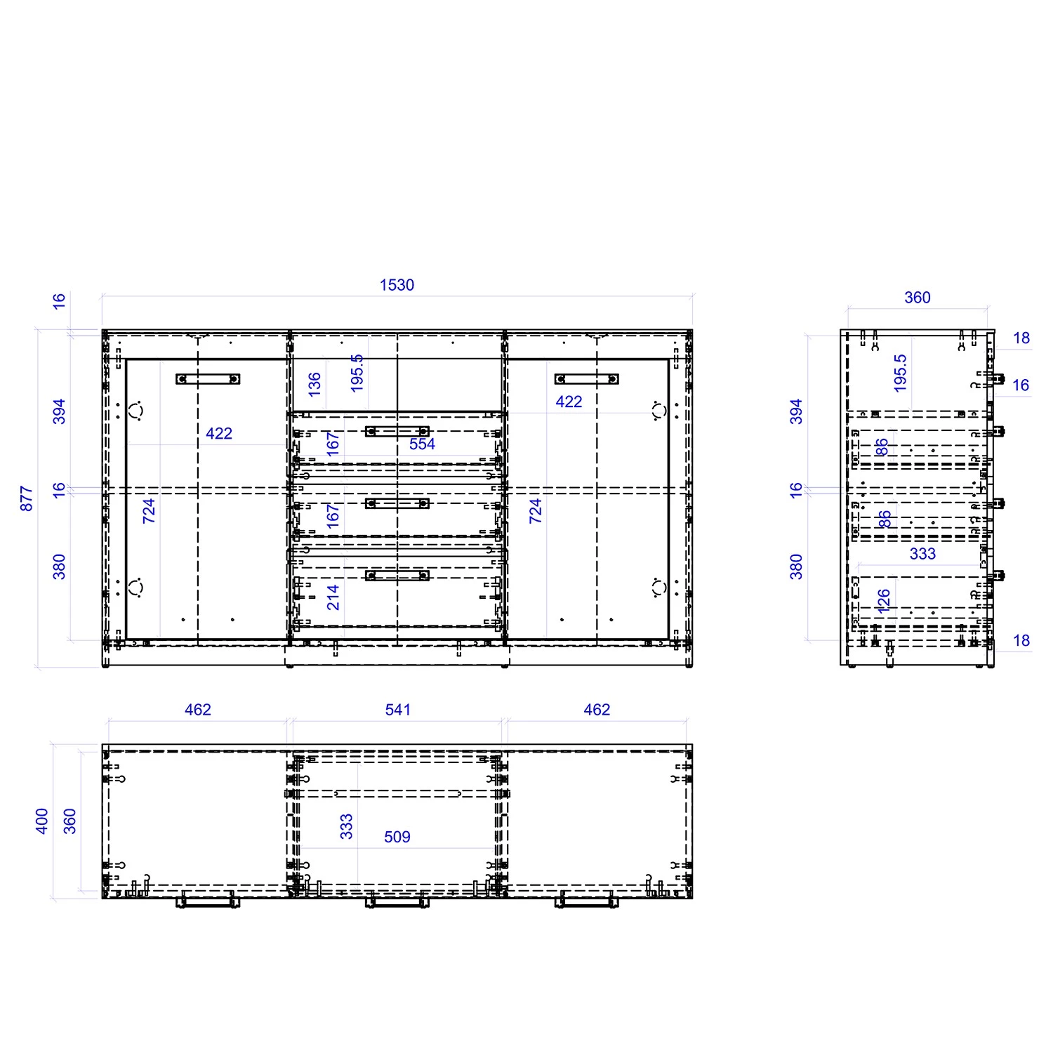 Red Living Buffet Buzan - Imitation bois recyclé / Anthracite 7 Red Living Buffet Buzan - Imitation bois recyclé / Anthracite – Image 7