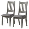 Maison Belfort Chaises Lavalle (lot de 2) - Pin massif - Gris clair / Gris