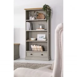 Maison Belfort Étagère Lavalle - Partiellement en pin massif - Pin / Gris clair -Meubles de salle à manger Soldes Magasin 1000224204 210723 09290000018 MOOD DETAILS P000000001000224204 mood