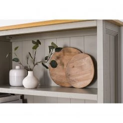 Maison Belfort Étagère Lavalle - Partiellement en pin massif - Pin / Gris clair -Meubles de salle à manger Soldes Magasin 1000224204 210723 09290000020 DETAILS P000000001000224204