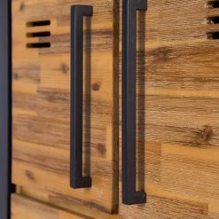 Ars manufacti Buffet haut Urban Industry I - Partiellement en acacia massif / Métal - Acacia / Noir 33 Ars manufacti Buffet haut Urban Industry I - Partiellement en acacia massif / Métal - Acacia / Noir -Meubles de salle à manger Soldes Magasin 1000224212 220729 070 DETAILS P000000001000224212