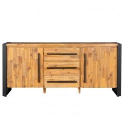 Ars manufacti Buffet Urban Industry II - Partiellement en acacia massif / Métal - Acacia / Noir -Meubles de salle à manger Soldes Magasin 1000224223 210908 15542000035 DETAILS P000000001000224223