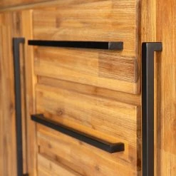 Ars manufacti Buffet Urban Industry II - Partiellement en acacia massif / Métal - Acacia / Noir -Meubles de salle à manger Soldes Magasin 1000224223 210908 15542100042 DETAILS P000000001000224223