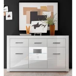 Loftscape Buffet Bricktown I - Blanc brillant / Blanc mat -Meubles de salle à manger Soldes Magasin 1000224389 200904 12213200053 MOOD DETAILS P000000001000224389 mood