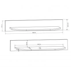 Fredriks Tablette murale Karlsburg - Blanc brillant / Imitation bois recyclé 11 Fredriks Tablette murale Karlsburg - Blanc brillant / Imitation bois recyclé -Meubles de salle à manger Soldes Magasin 1000224468 200902 06402200028 SKETCH DETAILS P000000001000224468 sketch